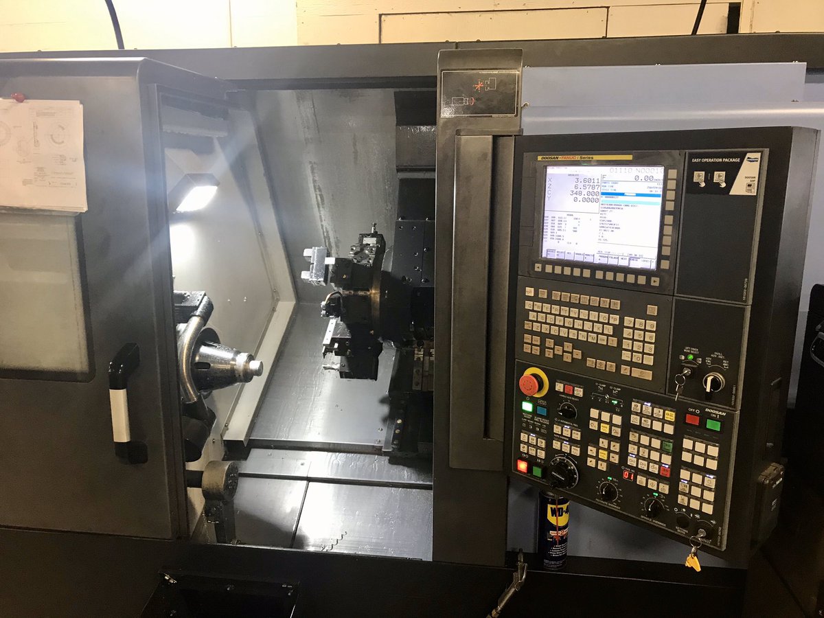 HunterMfgSvcs's tweet image. HMS has added a 2018 @doosanmta LSY, to add more multi-axis turning to our capacity &amp;amp; better serve our customers #madeinusa #manufacturing #madeinNewJersey #cncmachining #doosan