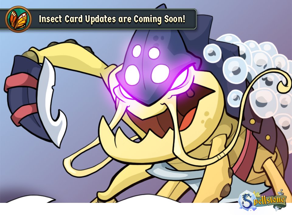 SpellstoneGame's tweet photo. Insect Card Updates are coming soon! Check out the details &amp; join the discussion @ https://t.co/gwUHp95G7y https://t.co/NzzDAoAxVq