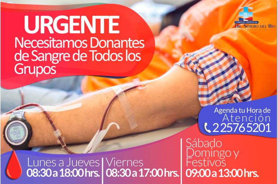 SoterodelRio's tweet photo. ¿Sabías que para donar sangre ya no necesitas esperar?
Solo llama al 225765201 y #Agendatuhora
#DonaSangre #DonaVida Requerimos urgentemente sangre de todos los tipos en nuestro #BancodeSangre
Infórmate en el enlace:
https://t.co/Z5ogpMD4KU
#CASR #SSMSO #Salud #Chile https://t.co/0F1kdkvdam