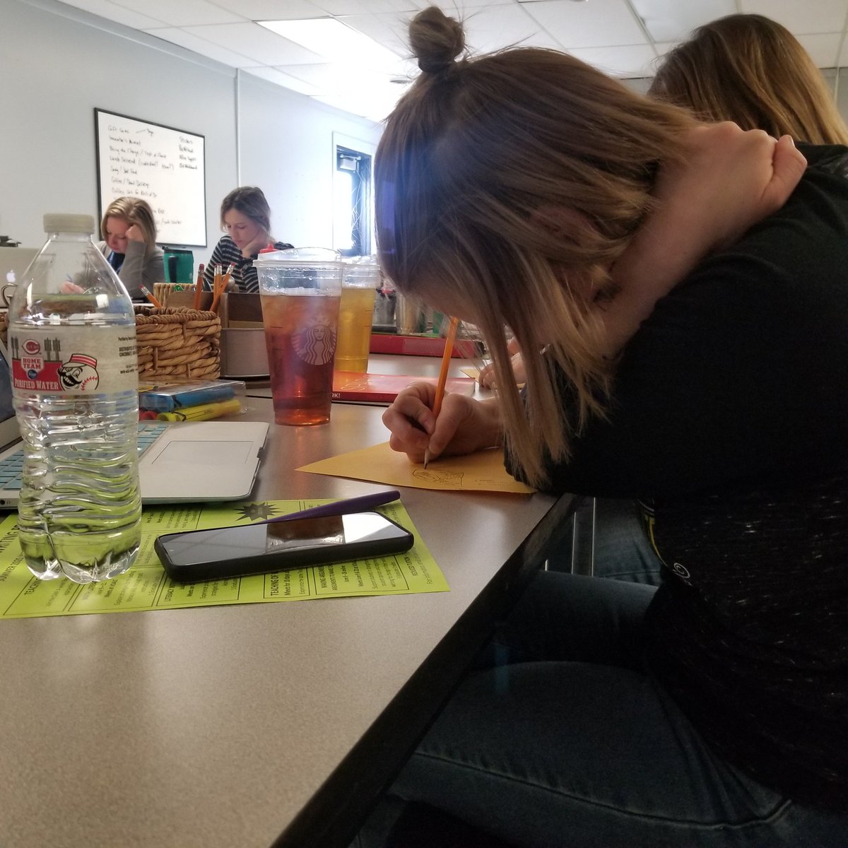MrsKarenLong's tweet photo. OWP is hanging out with Tallawanda elementary teachers thinking about and planning writing instruction. We're flexing our writing muscles and writing! @owpmu https://t.co/z9PwlrgBwj