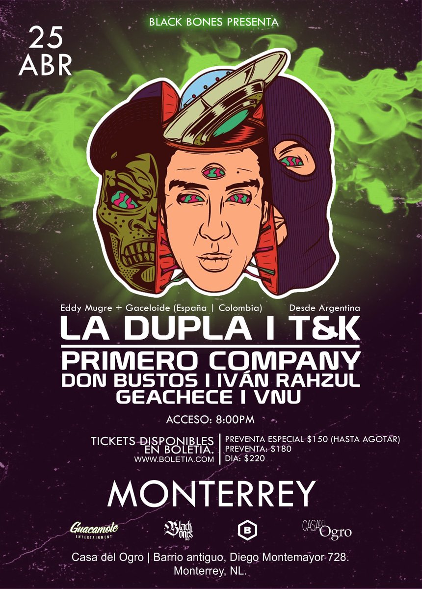 guacamole_entmt's tweet photo. ¡La Dupla / T&amp;K por primera vez en Monterrey!

Playlist del evento: https://t.co/OgQGywdgWm
🎟️ https://t.co/CM8QRkDJ5h https://t.co/7pwjIO1Ccv