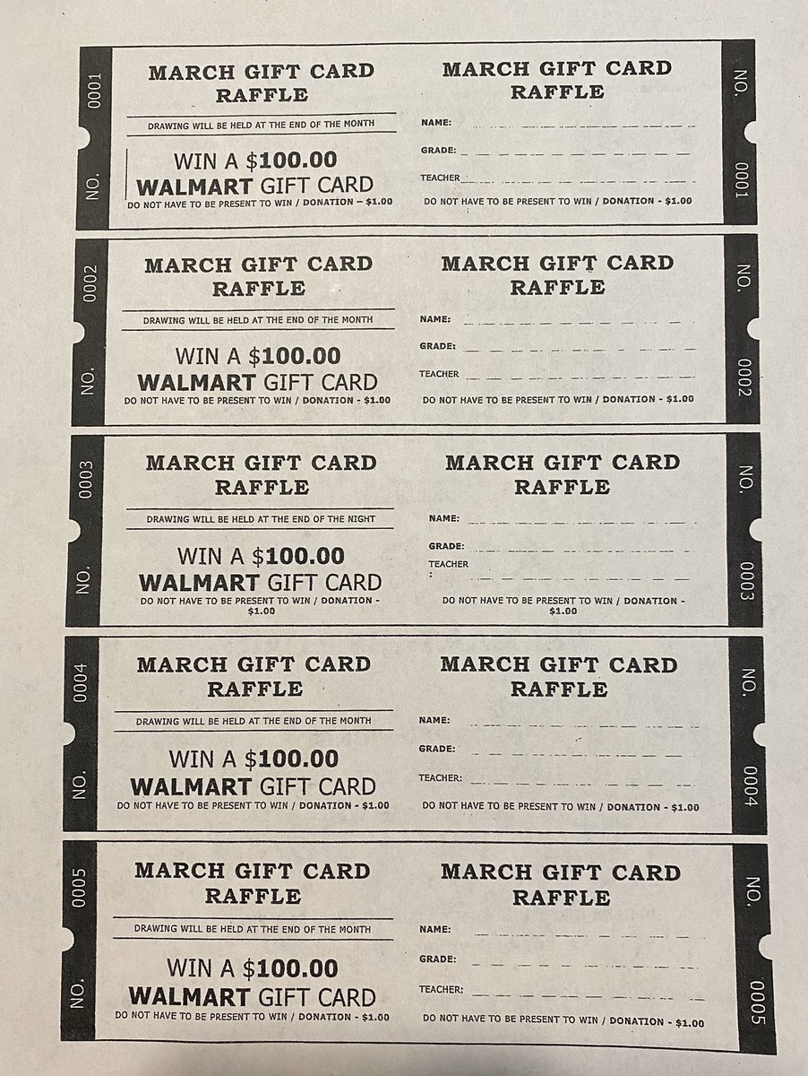 March’s raffle for $100 Walmart gift card! Just in time to buy your Easter basket supplies 🐰🐰