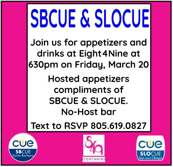 Central Coast teachers: Come and join us on Friday of #cue20 #SpringCUE when @SLOCUE and @SBCUE join forces to throw an awesome gathering!