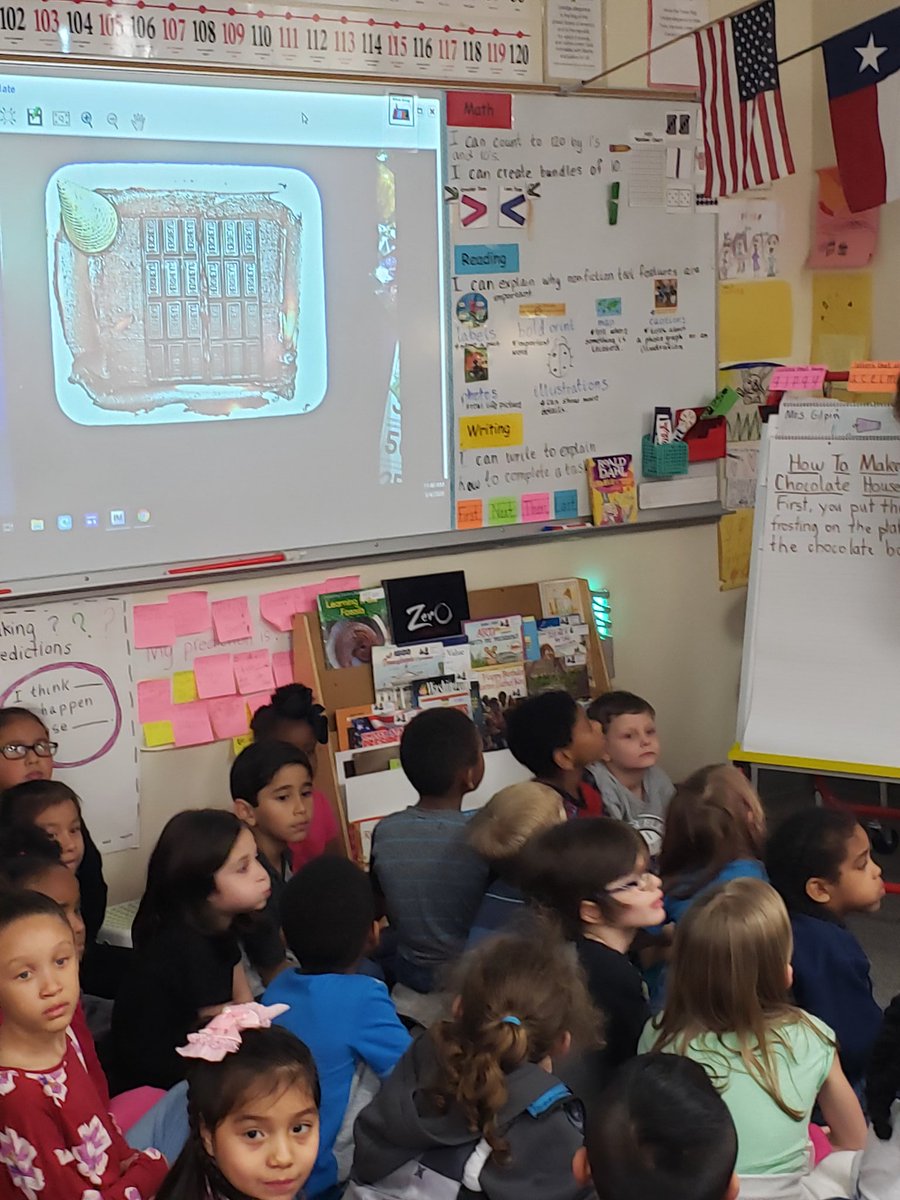 SiglerStars1st's tweet photo. How do you build a chocolate house? We're going to tell you exactly how using a procedural text. Thank you Mrs. Gilpin for organizing such a fabulous activity for us🤗✊😋 #teamworkmakesthedreamwork #siglernation #onebookoneschool #charlieandthechocolatefactory https://t.co/q4x26anRXW