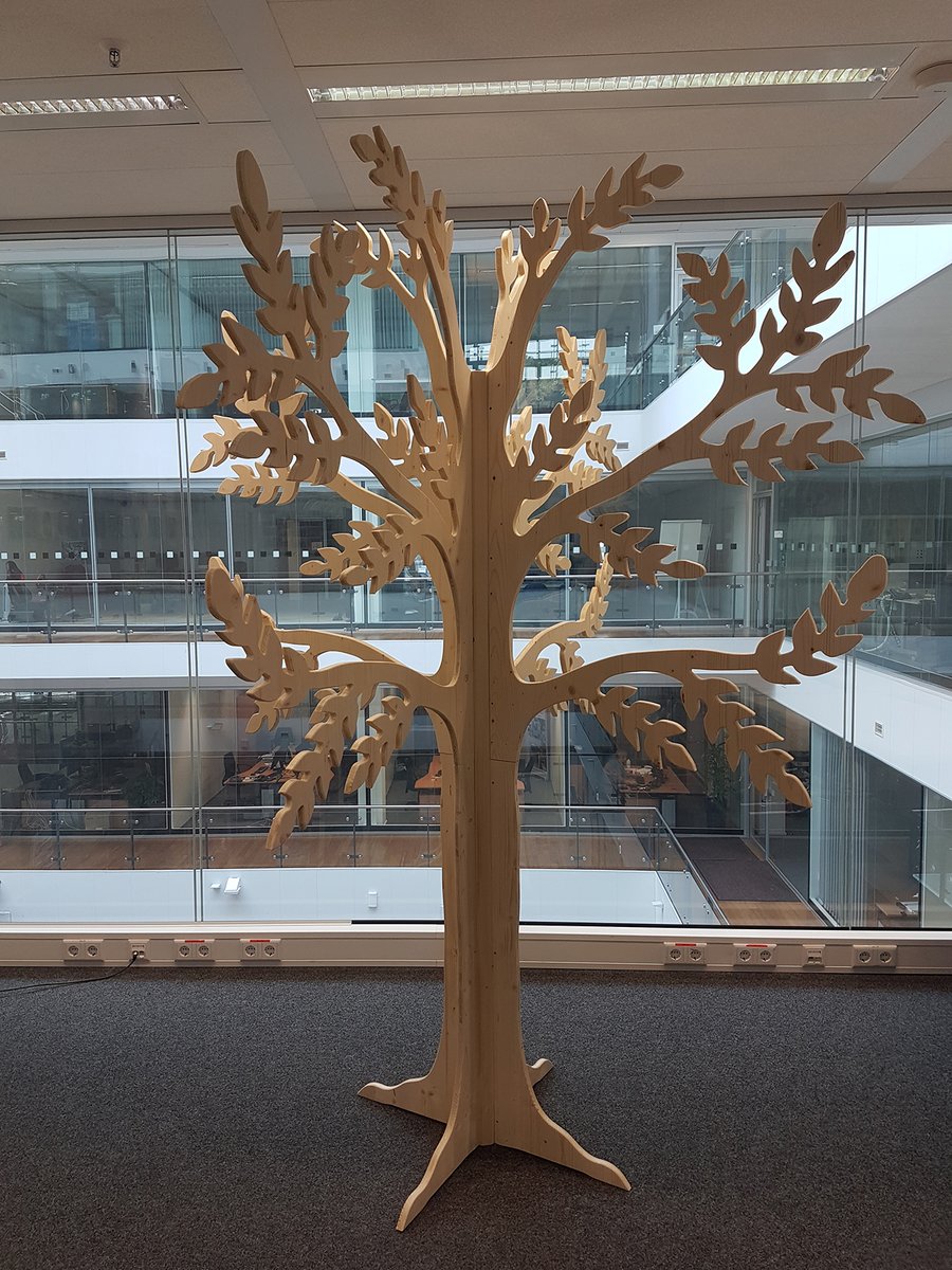 ClaasDigmayer's tweet photo. Our research project "#Safety Cultures for #Industry40" (https://t.co/UEnFHgRON8) has put some effort in creating the best exhibition stand ever - including a life-size logo (thanks @WesterbarkeyJan). Unfortunately, due to #corona the #transwork event in Cologne was cancelled :/ https://t.co/qrlehTHdui