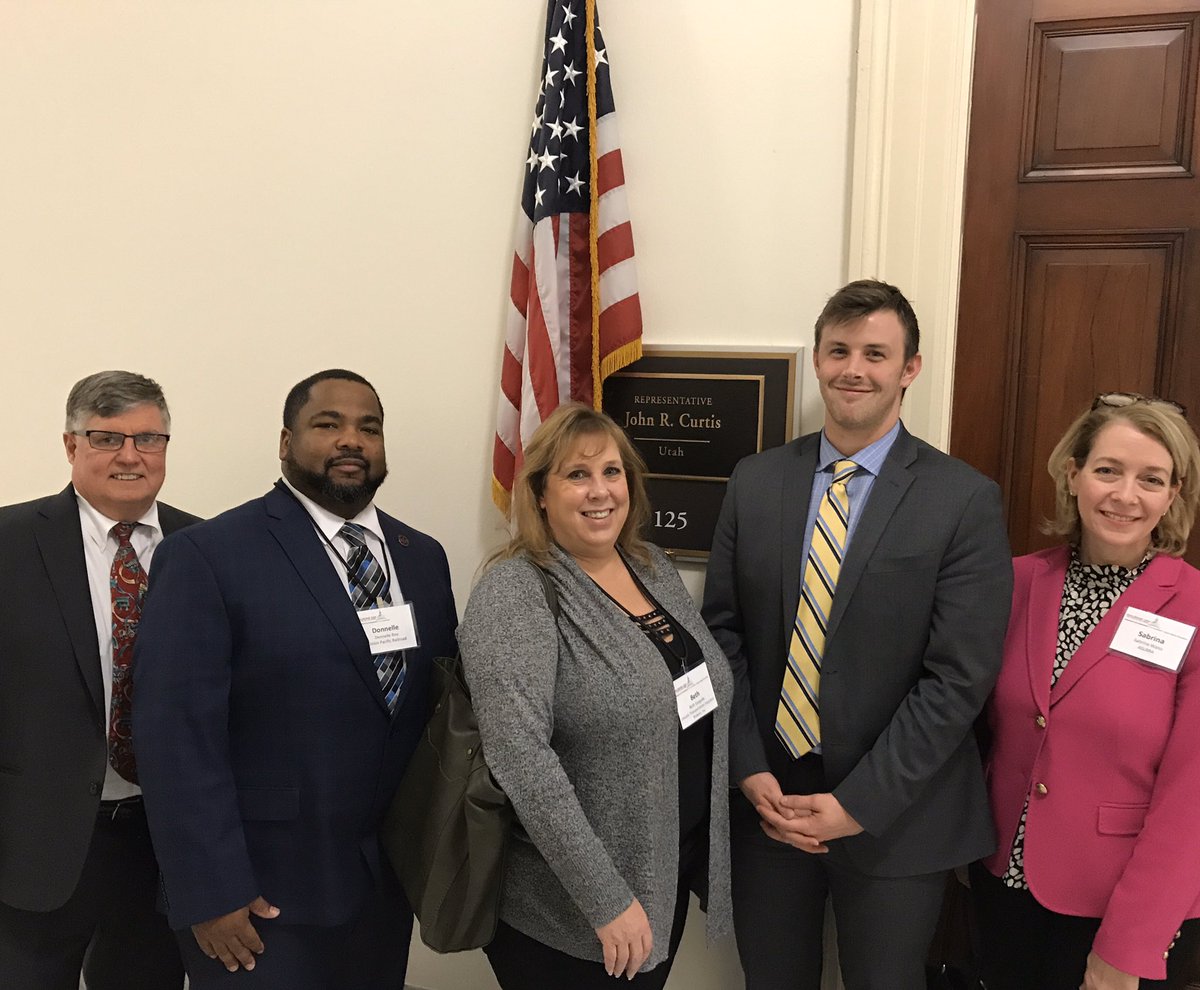 SabrinaWaiss's tweet photo. Thank you Legislative Correspondent Ray Phillips and @RepJohnCurtis for being part of #RailDay2020 to discuss how freight railroads move America and UT safely, efficiently and sustainably. @ASLRRA https://t.co/f8esFLdS4Z