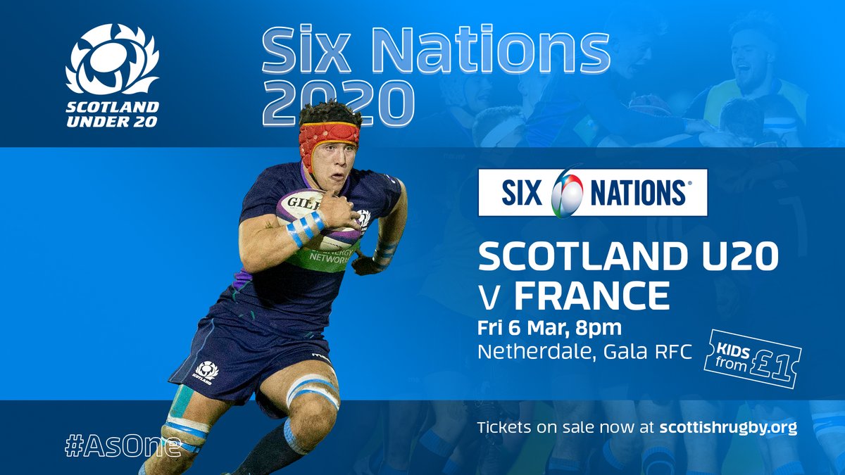 Get along to Netherdale on Friday and support the Scotland U20 team! 🙌 #AsOne

Tickets available online at bit.ly/2uwE7Sj. 
Turnstiles are cash only. Kids for £1 offer ends midnight tomorrow.