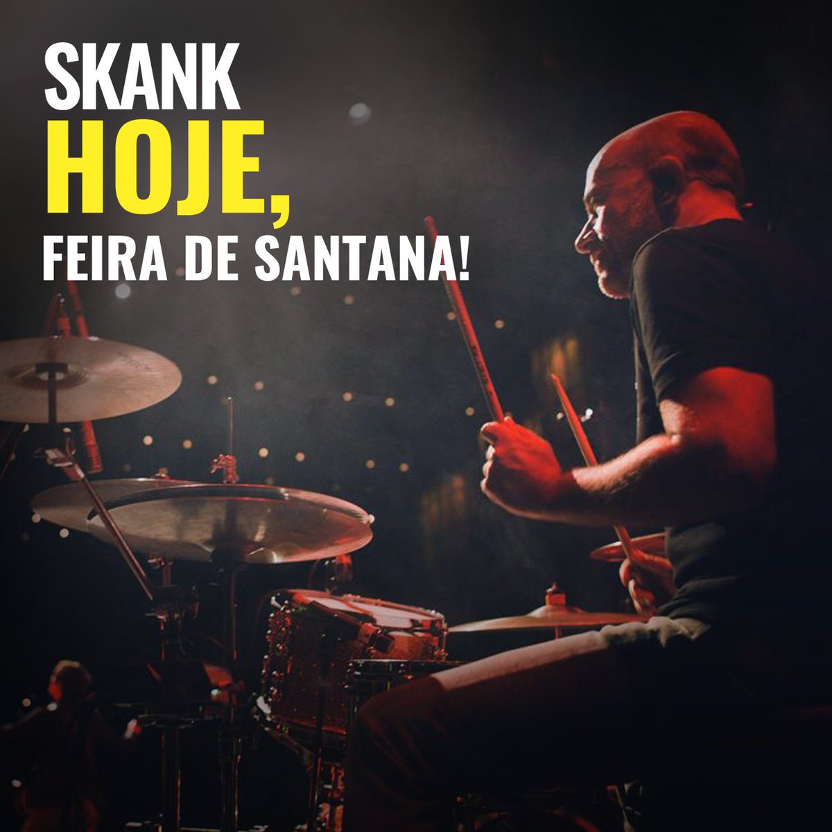 Skank's tweet photo. Preparamos um show que passeia por todas as fases da nossa carreira! Hoje encontramos o pessoal de Feira de Santana no Ária Hall para a primeira apresentação da #TurnêDaDespedida. Até mais tarde. https://t.co/PHYoqbvyWw