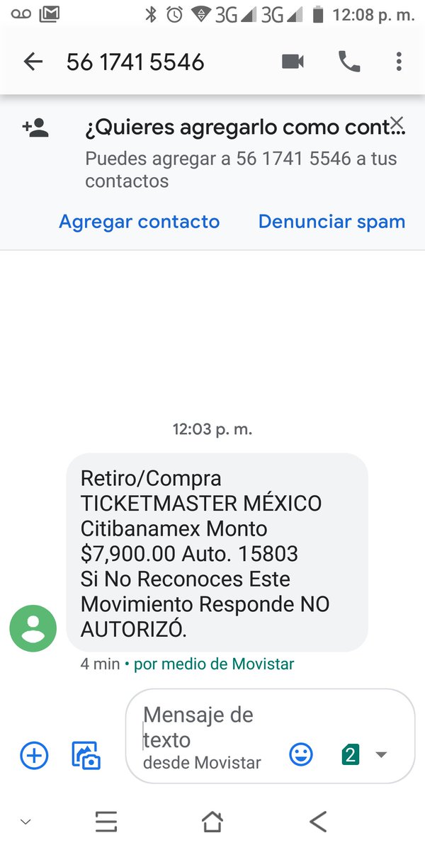 TheDrPax's tweet photo. Cuidado si les llega mensaje de estor numeros seguro son fraudes @Citibanamex https://t.co/DK1ybVDnMQ