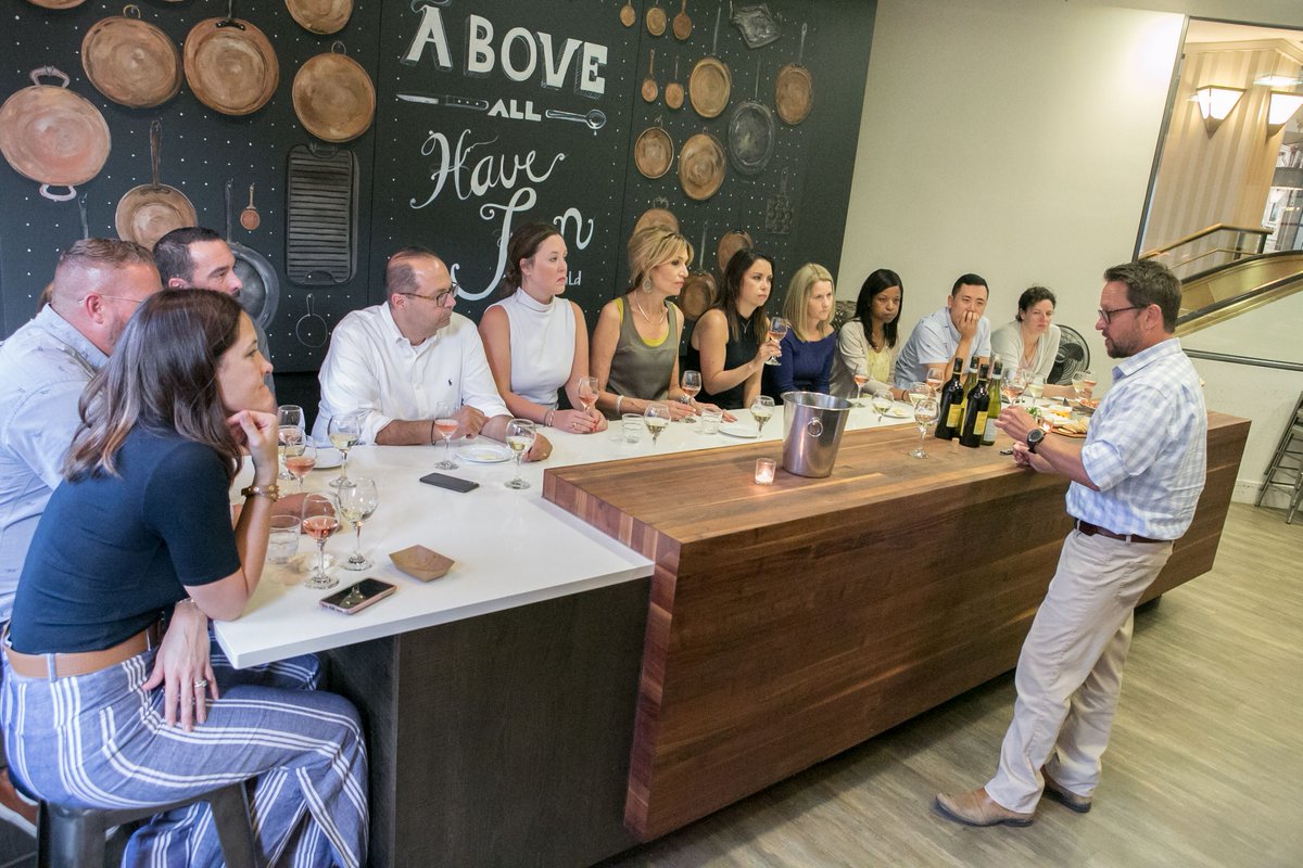 PCTYCareers's tweet photo. What’s better than cooking as a teambuilding activity at @TheChoppingBloc? Wine before cooking. Work hard, play hard, eat well cooked (okay fine, decently cooked) food! 🍷 #insidePaylocity #DOOW #PCTY https://t.co/7L9fmxEx6V