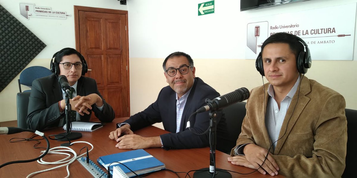 Primicias_FM's tweet photo. Luis Salazar de @GobTungurahua, Heriberto Zazueta consultor mexicano y Juan Camacho de la @uta_ep hablaron sobre el proyecto "Puerto Seco" para Tungurahua. El 10 de marzo viajará a México una delegación a conocer el puerto interior de Guanajuato, referente mundial en la materia. https://t.co/eL48lUAoOF
