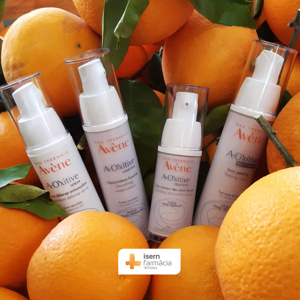 FarmaciaIsern's tweet photo. Ja coneixes la nova línia #AOxitive d’@AveneEspana? Avui hem assistit a la presentació d’aquests quatre productes pensats per allisar, il·luminar i protegir la pell a partir dels 30 anys, quan comencen els primers signes d’expressió. Vine a provar-los! https://t.co/6zf5ydZssF https://t.co/32TdbcVLPa