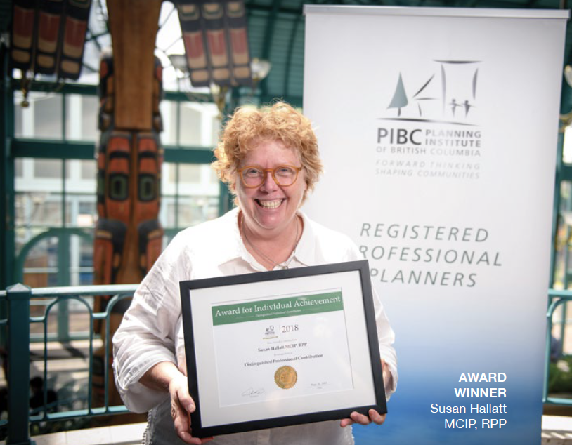 _PIBC's tweet photo. A great pleasure catching up w #PIBC2018 Individual Achievement Award winner Sue Hallatt RPP, MCIP in #PlanningWest! Read up on how she continues to contribute to the profession w enthusiasm & humour. Inspired? Nominate a peer for our #PIBC2020 Awards! https://t.co/mbys23ANKc https://t.co/rypmmUTb88