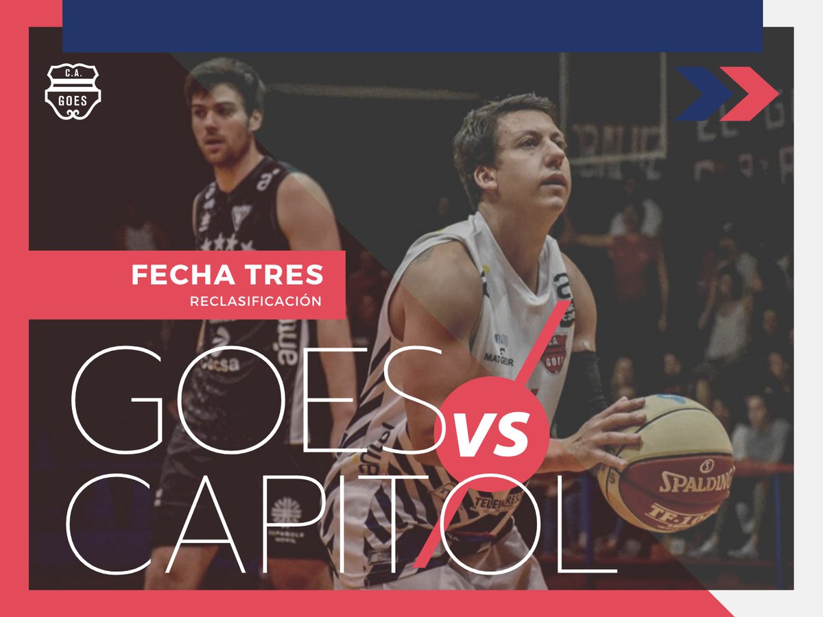 clubgoesoficial's tweet photo. #LUB #Reclasificatorio #FechaTres
Goes 🆚 @CSCapitol
📅 Jueves 5/3 - 20.10 hs.
📍 Plaza de las Misiones
🤝 $120 Socios
🎟 $350 Generales
🎫 $300 Tickantel y Red Pagos
💳 $150 Brou
¡Nos jugamos un punto clave en las aspiraciones de Playoffs!
#TranquiloElGoes https://t.co/KL0aujGROX