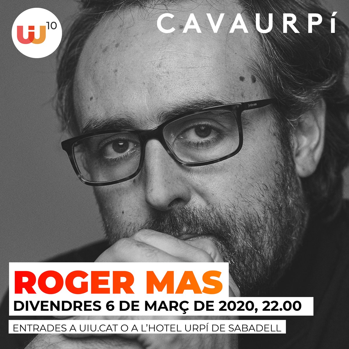 Falten dos dies! El <a href="/RogerMasOficial/">ROGER MAS</a> en solitari a la <a href="/cavaurpi/">Cavaurpi</a> de #Sabadell. 
🎫 Entrades a l'<a href="/HotelUrpi/">Hotel Urpi</a> o a ow.ly/dviY30qmaT2