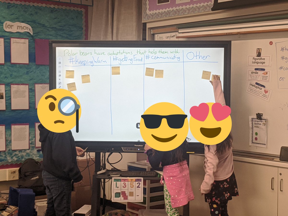 Tweet Tweet! Today I tried out a <a href="/DiscoveryEd/">Discovery Education</a> strategy where students watched a video about polar bear adaptations and wrote "tweet" summaries w/ hashtags. Ah-ha moment: hashtags are main ideas and tweets are details! #DENAmb