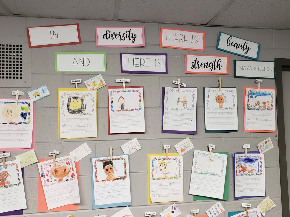 JeffcoELD's tweet photo. March is #WomensHistoryMonth.  
Kindergarten used a quote from #MayaAngelou to share how their differences make them special!  #inspirational #peckrams @JeffcoSchoolsCo https://t.co/IUAeyhMxTk