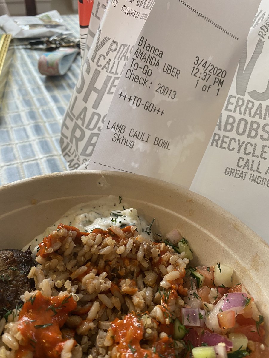 ACFishman's tweet photo. @ZoesKitchen, please tell me the ways in which this is a cauliflower bowl? 🤦🏼‍♀️ https://t.co/D65TeqmHKp