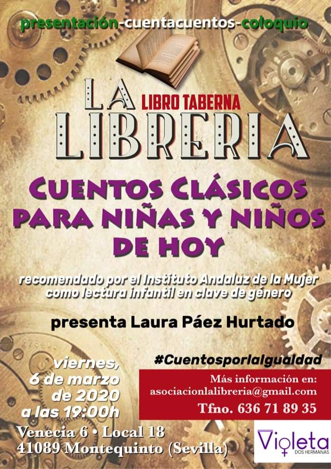 CVioletaDH's tweet photo. 📆  #8M #Sevilla
📌VIERNES, 6 de Marzo, 📚 Presentación-Cuentacuentos-Coloquio de “CUENTOS CLÁSICOS PARA NIÑAS Y NIÑOS DE HOY” recomendada como lectura infantil en clave de género. Actividad de entrada GRATUITA hasta completar aforo. Apta para todos los públicos.
Te esperamos‼️ https://t.co/cUvRNOGXUH