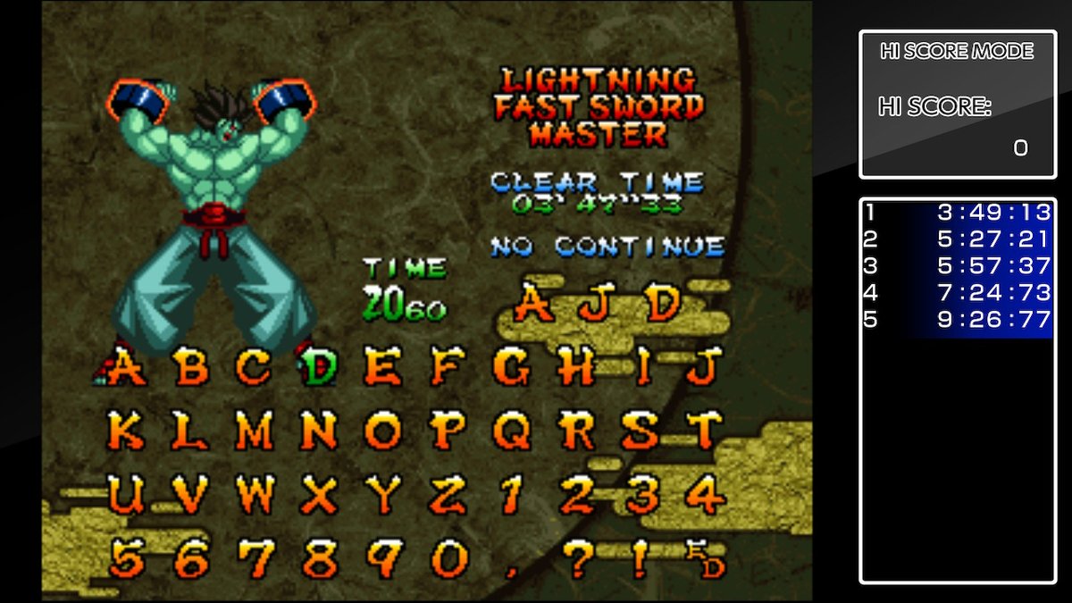 THEDoctaMario's tweet image. Ive been working on speedrunning #samuraishodown #5sp &amp;amp; not only hit a PB but got the top time. Now onto the PSN version!