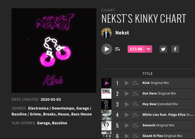 RecordsScanline's tweet photo. New featured @beatport chart to promote "Kink" out now on @RecordsScanline! 👄

Buy/Stream here: https://t.co/EUPw4Ogfb2

https://t.co/8vks4J5lQk https://t.co/hEDVNMjbuN