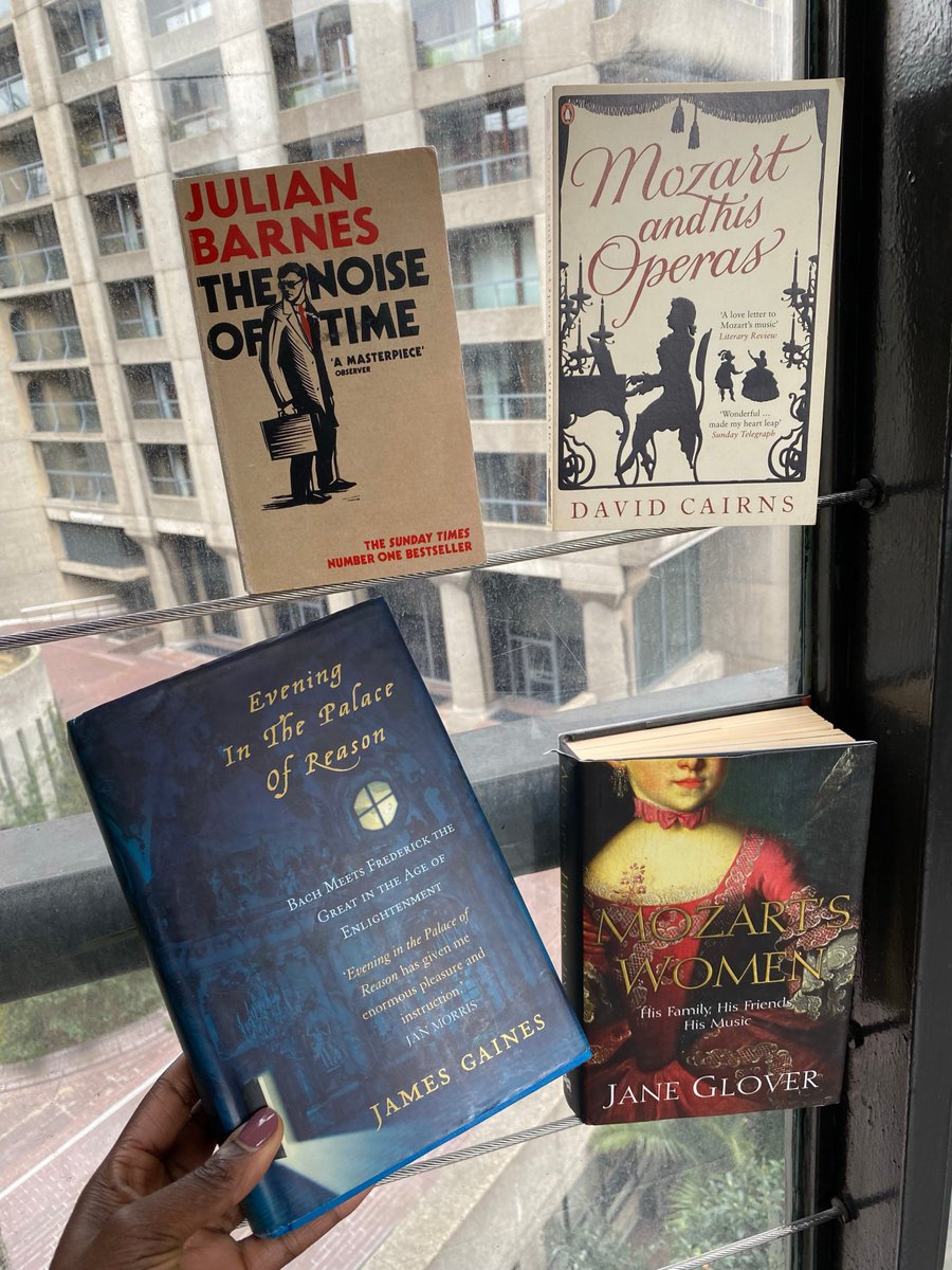 londonsymphony's tweet photo. Continuing our #worldbookday countdown, we turn the page (pun intended) to some fantastic books on composers: Shostakovich, Mozart and Bach! #JulianBarnes #DavidCairns #JaneGlover #JamesRGaines https://t.co/JuDLqWF2AD