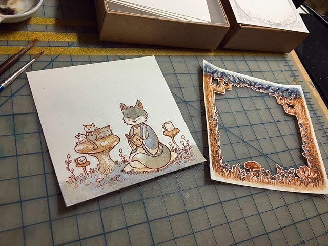 AngelaSongArt's tweet photo. Working on this bit by bit while dealing with the migraines, but very happy with how it’s looking so far. New art piece progress for the upcoming GR Neko Show at the @giantrobotstore ! Opening night is 3/14 (*'ω'*) #storybox #paperart #grnekoshow #giantr… https://t.co/TpygPkAiu8 https://t.co/kBH8iGXwTX