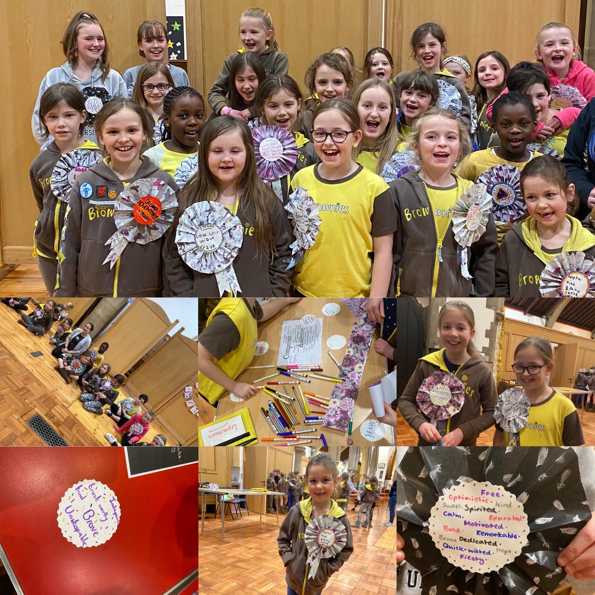 At brownies last night we made gorgeous rosettes for #InternationalWomensDay 
Curly owl’s had a fantastic idea to make rosettes and put inspirational words in the middle 😍<a href="/Girlguiding/">Girlguiding</a> <a href="/cardiffguiding/">Girlguiding Cardiff and East Glamorgan</a>