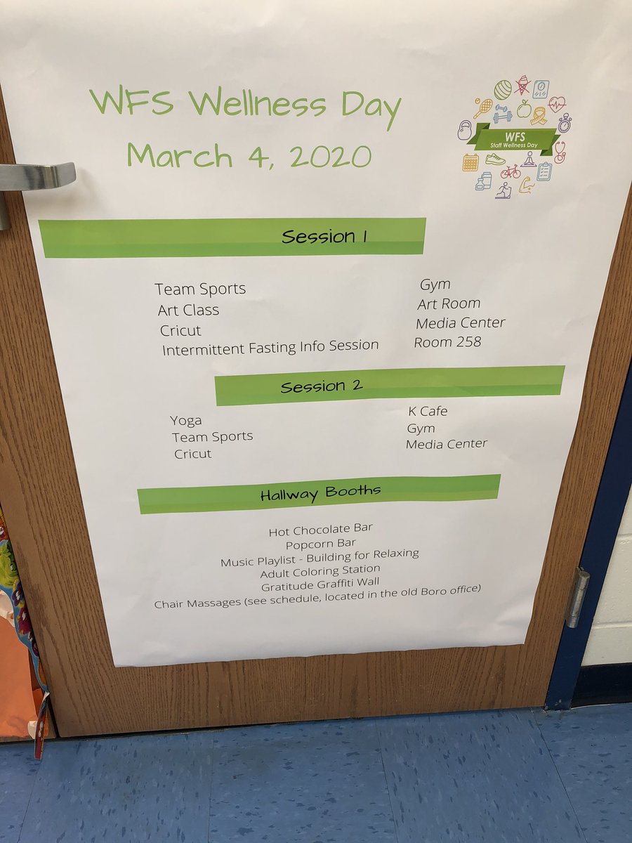 bonaventuraWFS's tweet photo. Kicking off @wfswellness day!!! #GratitudeGraffitiWall #PopcornBar #HotChocolateBar #ColoringStation πβοΈπΏπ @wfschool https://t.co/6cZOCrsTO0