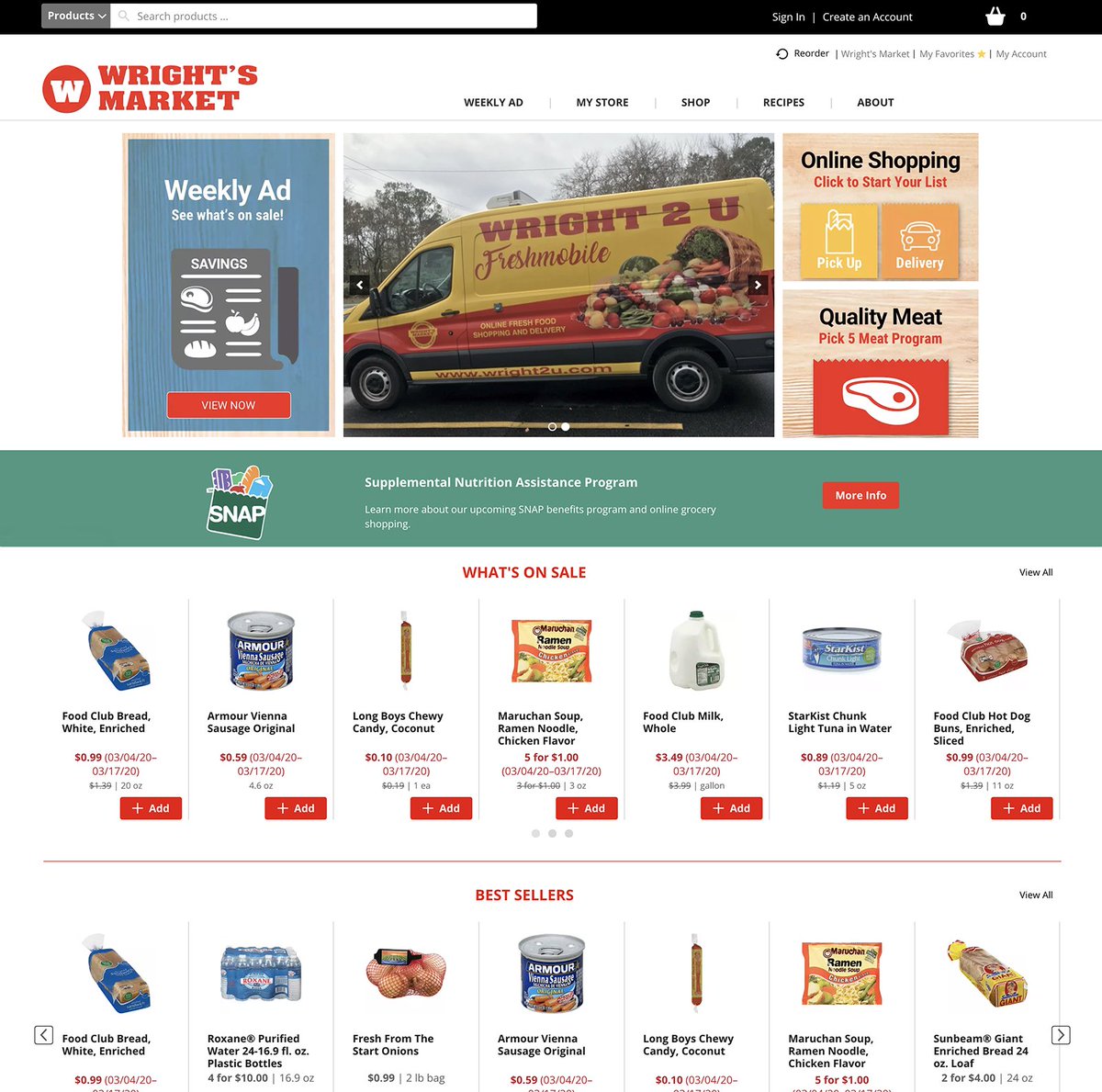 We are proud to power online for Wright's Market in Opelika, Alabama, the first independent grocer to offer online SNAP payments wright2u.com <a href="/USDANutrition/">USDANutrition</a>