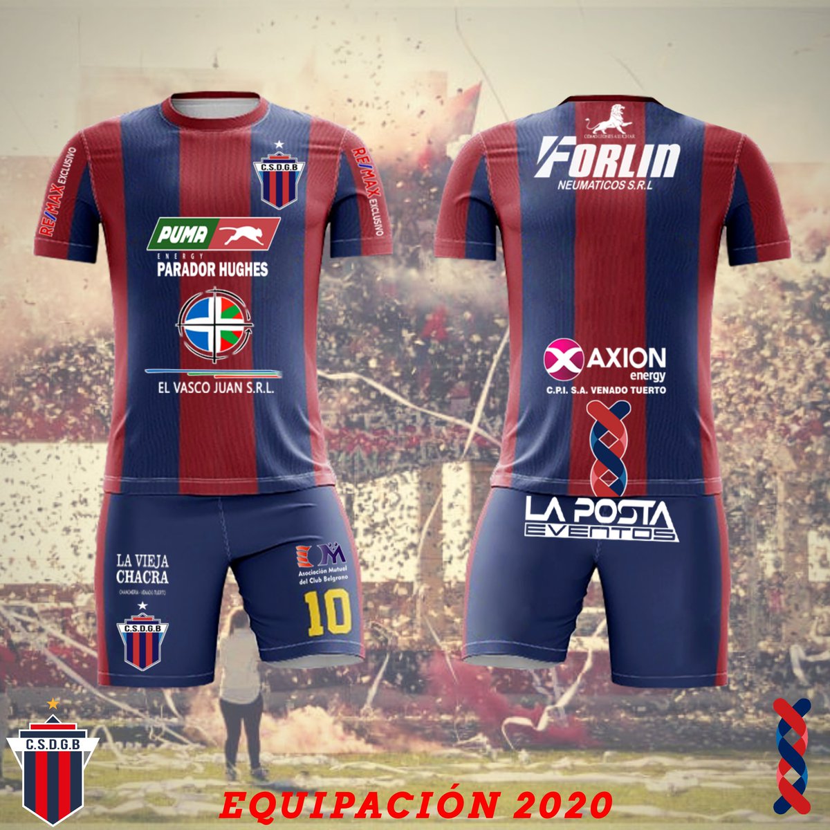 AzulgranaCSDGB's tweet photo. #PresentaciónCamiseta🔴🔵
✔️ Este viernes, además de la presentación del plantel, se dará a conocer lo que será la #Equipación2020.
#MisColores #TusColores #NuestrosColores #GeneralBelgrano2020 #GB2020🔴🔵 #ADNAzulgrana https://t.co/j4RrhbOCO3