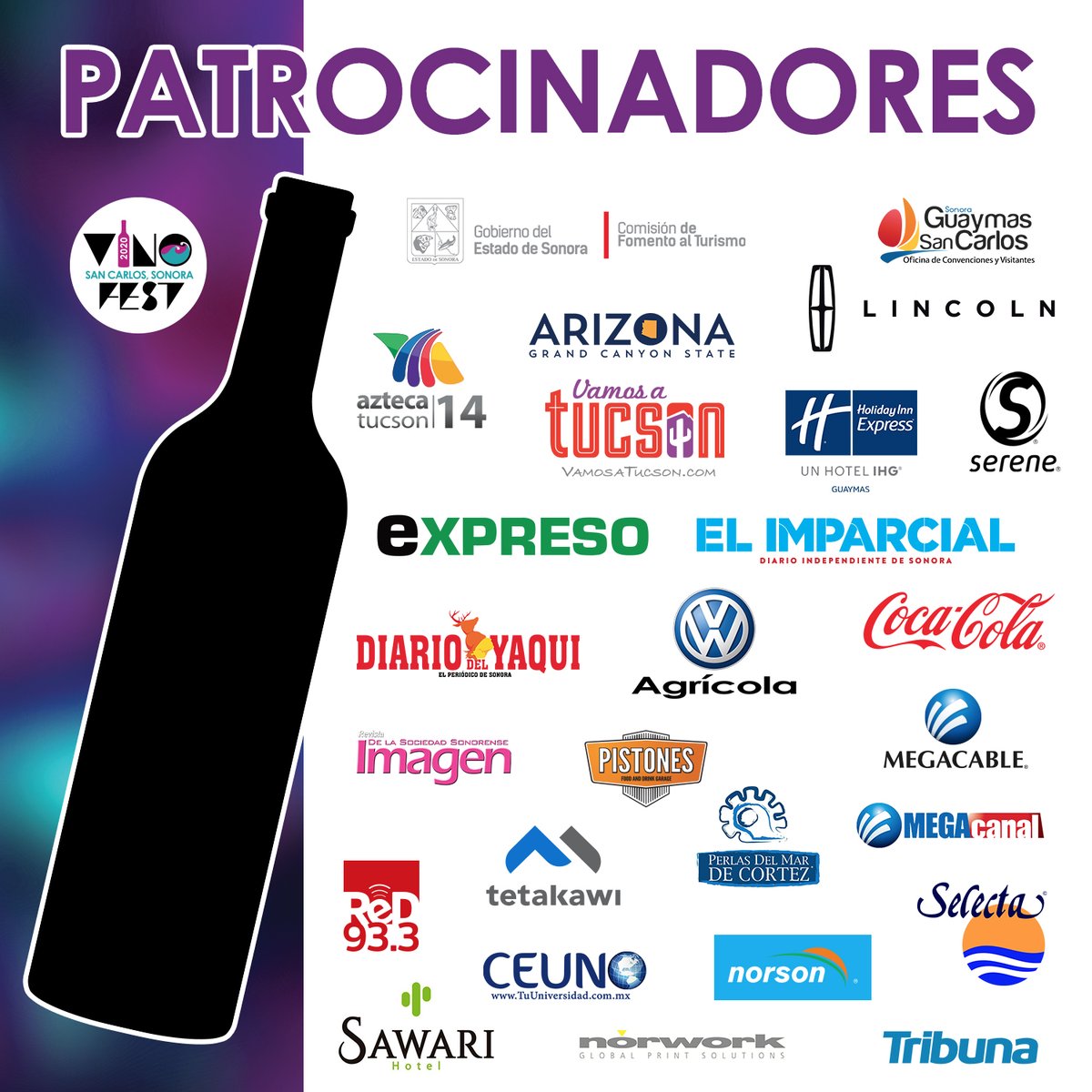 Gracias a nuestros valiosos patrocinadores por su importante participación en #Vinofest 2020.