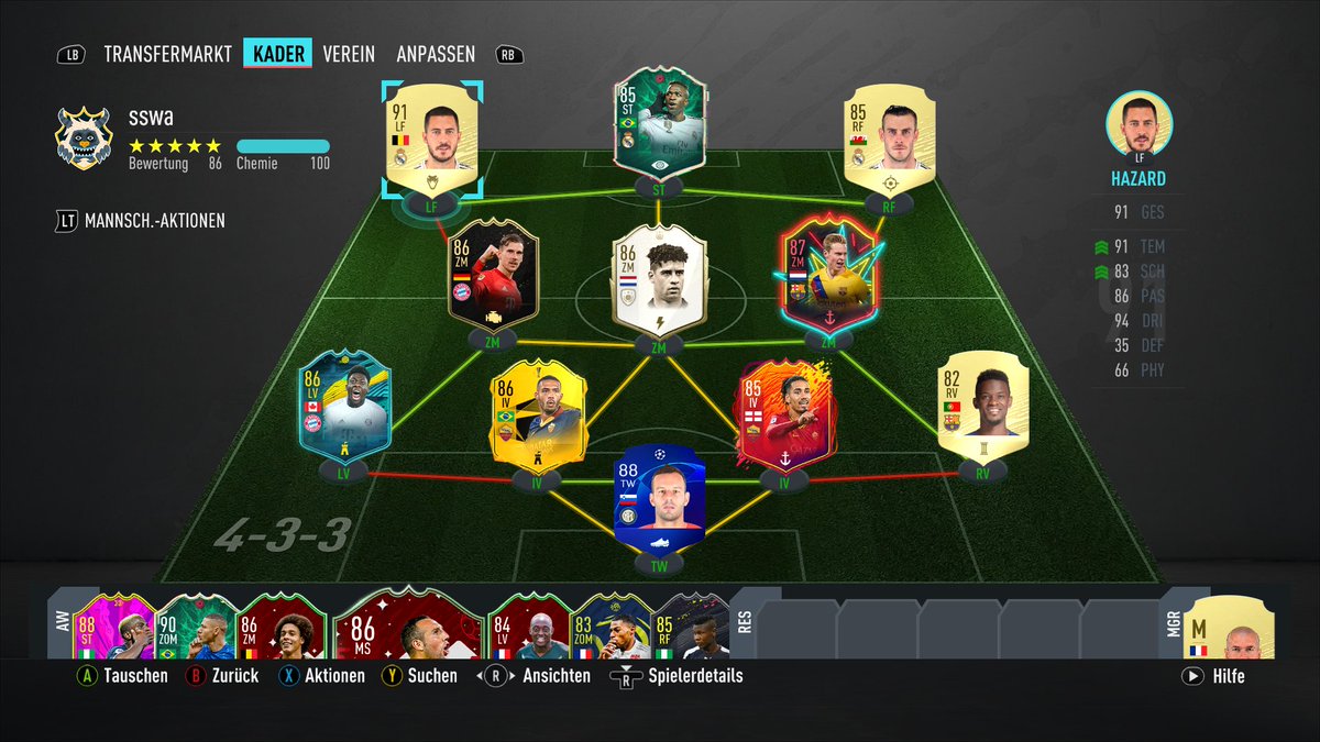 Maximil97023158's tweet photo. Hallo Sheesh das ist mein Team. Habe 400k Budget untrade sind Goretzka, Rijkaard und SBC karten. Danke für Verbesserungsvorschläge #SheeshTeam https://t.co/jHbv97hPQi