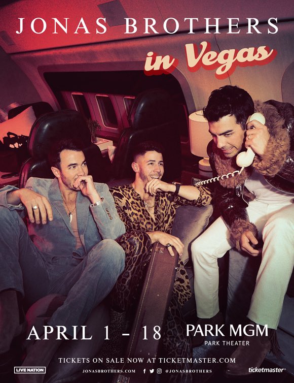 jonasbrothers's tweet photo. Who’s coming to Vegas?!

Tickets are on sale now at https://t.co/vhTVNHVdzz 😎 https://t.co/IpzNblxN3S