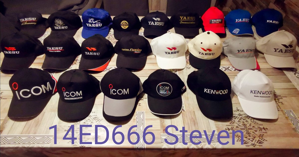 l_Steven59_l's tweet photo. Ma collection casquette Radiocommunication
#Yaesu #Icom #Kenwood
#caps
73's à tous
#14ED666 https://t.co/PlShPDUuLb
