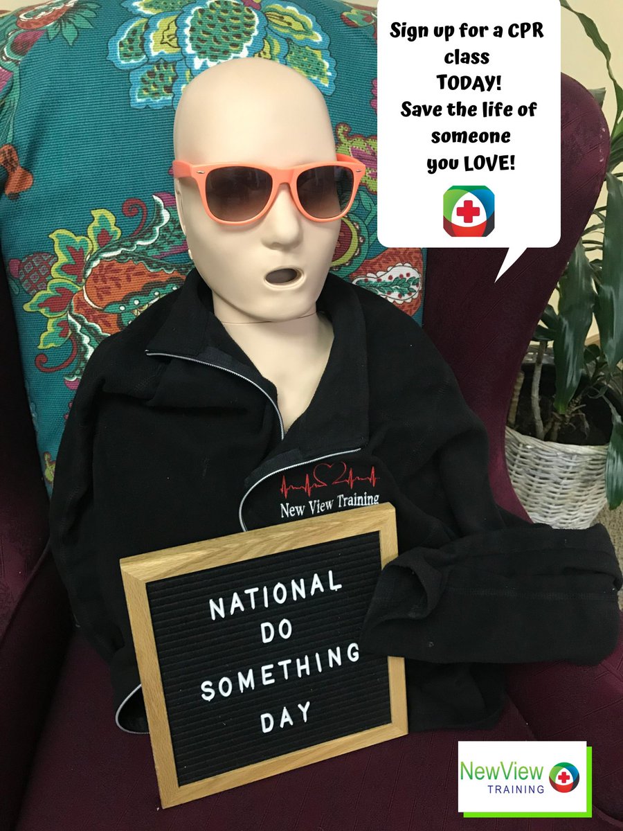 NewViewTraining's tweet image. Hey! IT'S DO SOMETHING DAY!  Do yourself a favor and become CPR certified! newviewtraining.com/services/
