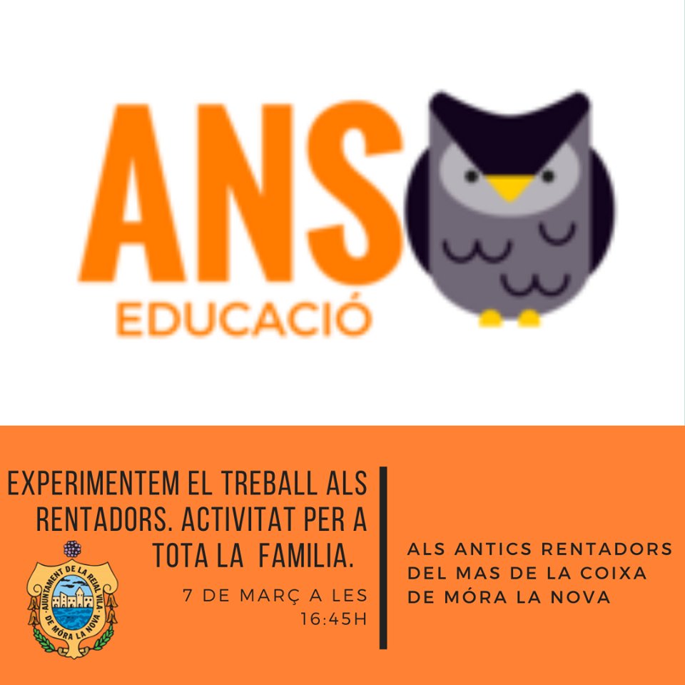 Dissabte 7 de març, actes amb motiu de la rehabilitació dels antics rentadors al Mas de la Coixa a Móra la Nova

A les 16h45m Vine a veure com rentaven la roba les nostres àvies. Activitat a càrrec d'ANS Educació.
A les 18h Espectacle "Els Rentadors" del Grup de Teatre l'Estació