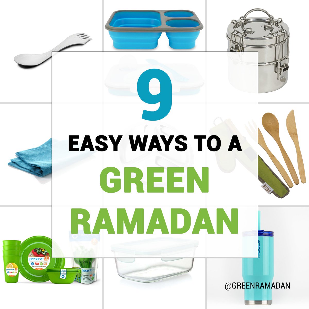 green_ramadan's tweet photo. 9 Easy Ways to a Green Ramadan. Mix & Match what works for you this Ramadan...or anytime.
#greenramadan #ramadan #zerowasteramadan #zerowaste #greendeen #greenmuslims #iftar #reuse #refuse https://t.co/oyhq9PrsRn