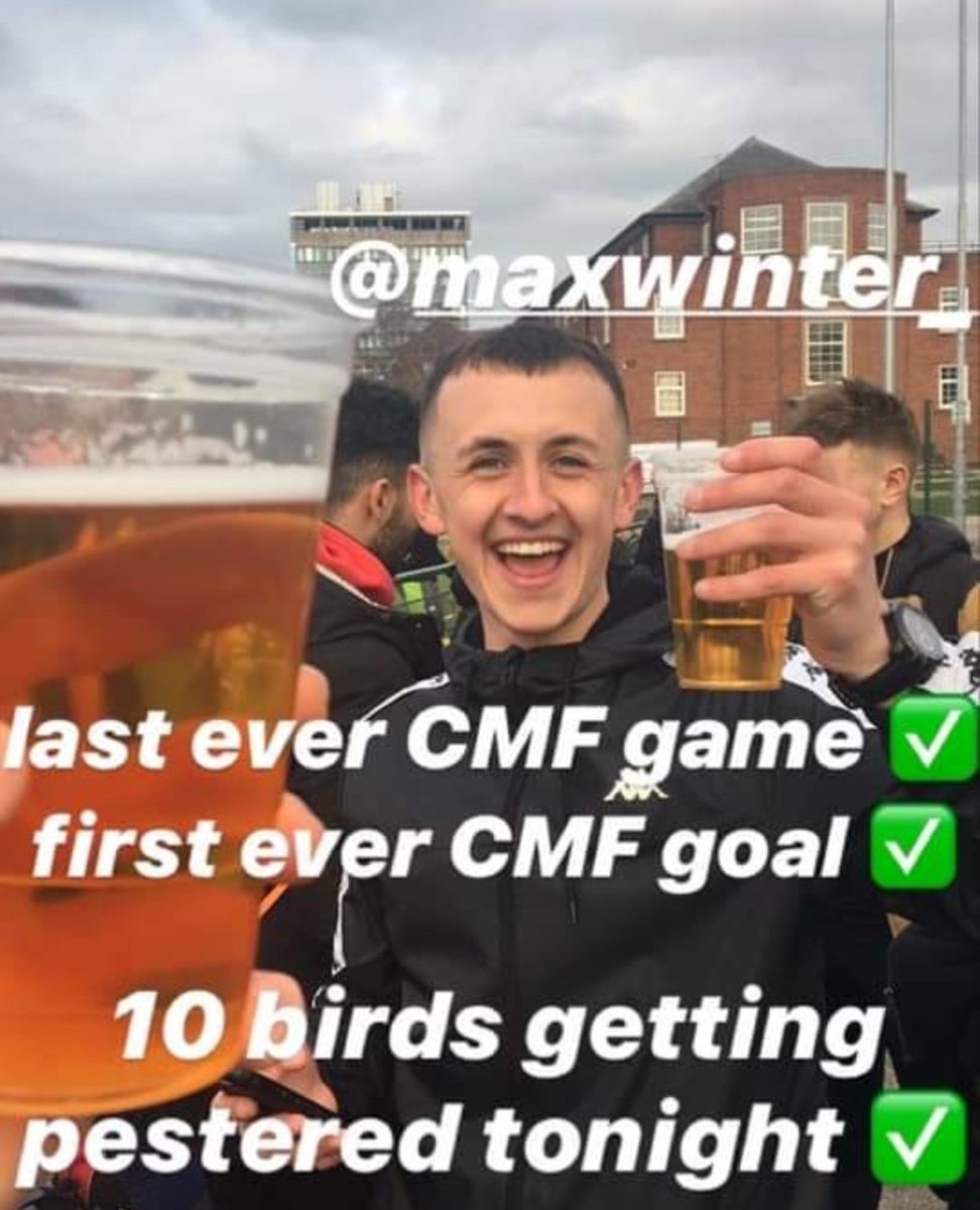 WillMoynihan97's tweet photo. Last name Winter, first name Max
Downs bare pints🍻🍻
motorboats big racks👀
Assists all day long
Bombing down the line
with his 10 inch schlong 
#ForzaCMF https://t.co/3ZemQYiiz7