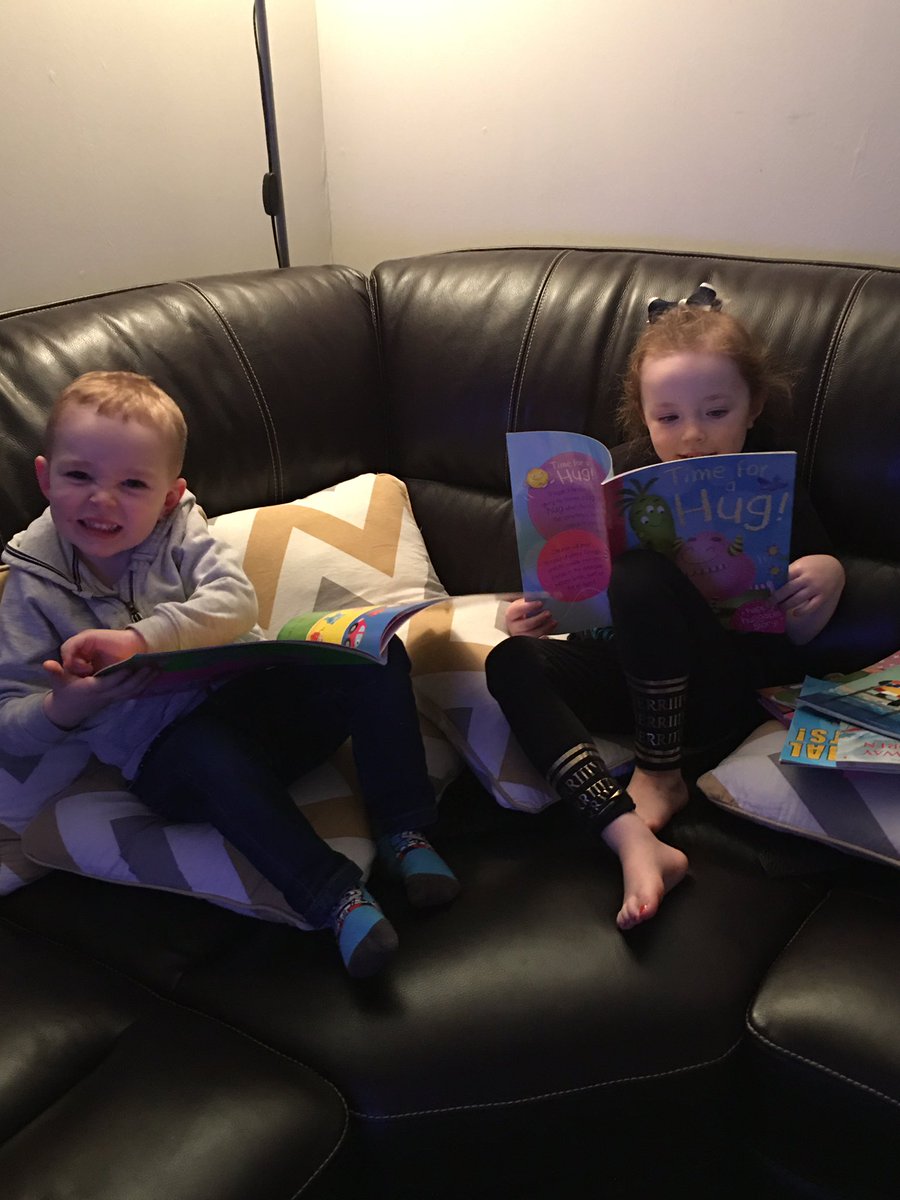 L and her brother reading stories before bath time <a href="/HolytownPS/">Holytown PS & NC</a>