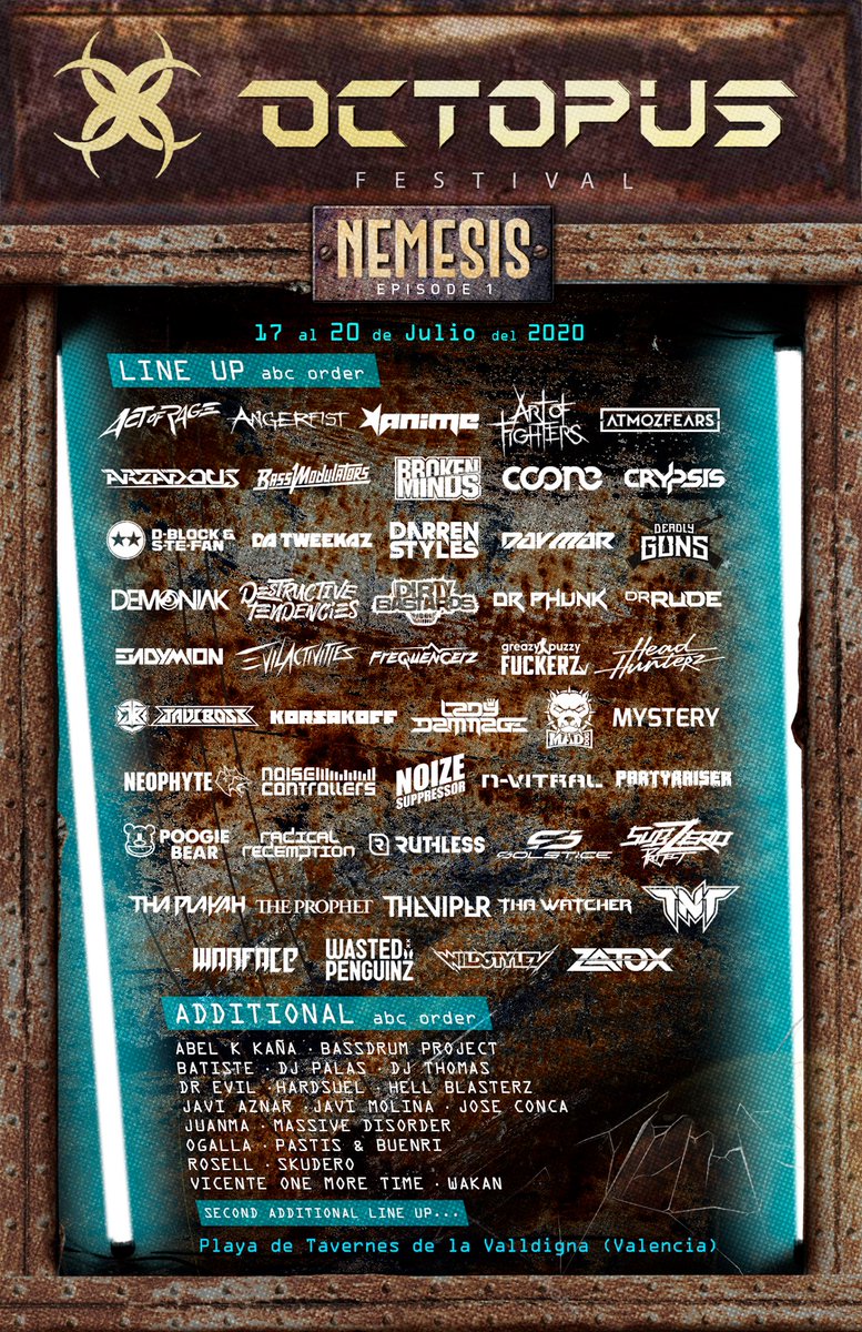 SORTEO 2 ABONOS:

☣️RT y comenta #OctopusFestival

10 de marzo ganadores 🥳💪🏻