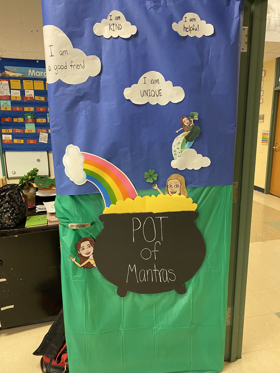 March mantras are in full effect here in the Dunleavy/Brothers classroom! What is a mantra you say to yourself everyday? 🍀 #StayPositive <a href="/CoveSchoolOwls/">Cove Elementary School</a>