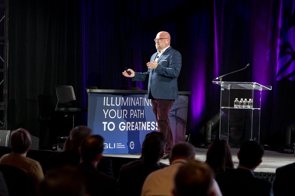 GamingLabsInt's tweet photo. The Keynote Speaker, Gabe Zichermann, just wrapped up his intriguing presentation on Day 1 "Bringing Innovation To Life." The attendees loved his real world examples and insights into how gaming can adapt and innovate. Let us know what you thought below. #GLIRT20 #GamingLabs #GLI https://t.co/4AiGGJ71XR
