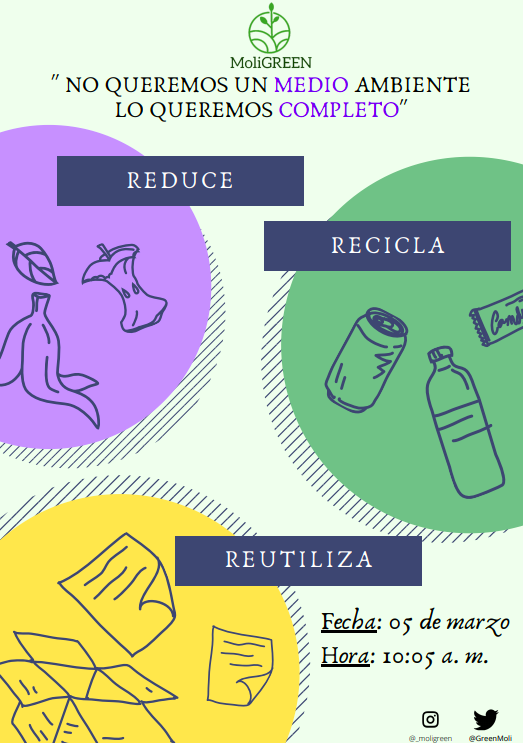 GreenMoli's tweet photo. Las tres R: reduce, recicla, reutiliza ♻️ https://t.co/JQEnBz7Ohv