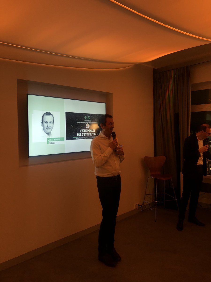 Idenium1's tweet photo. @gildasbonnel Président de l’@AgenceSidiese, nous raconte ses entretiens avec six personnalités engagées et une question commune « pensez-vous que c’est foutu? » #Strategiesles15 https://t.co/Kow4rZirDh
