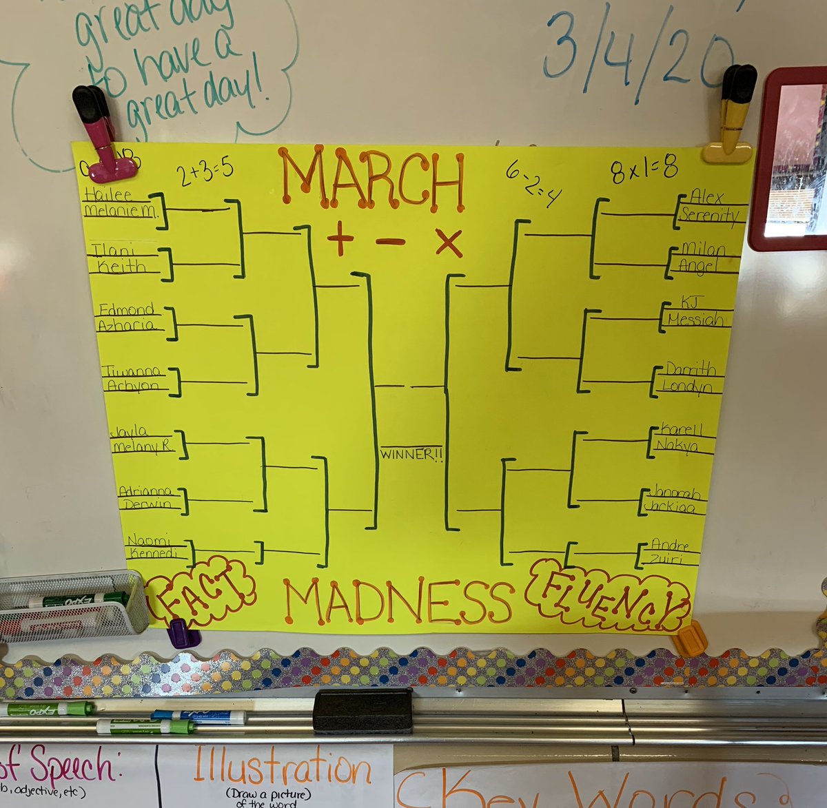 Storyj29's tweet photo. ‘2nd grade is amped about our March Madness fact fluency contest. @CICSPrairie https://t.co/vUs38EmTcb
