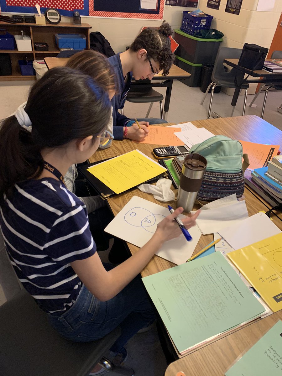 SMcGrath2's tweet photo. Had a great morning visiting Winburn Middle and working with Ms. Earnheart and Ms. Williams and a wonderful group of students! #FAL #MathDesignCollaborative #representingprobabilities @nfeese @debbiewwaggoner https://t.co/9ZCAaIQHRh