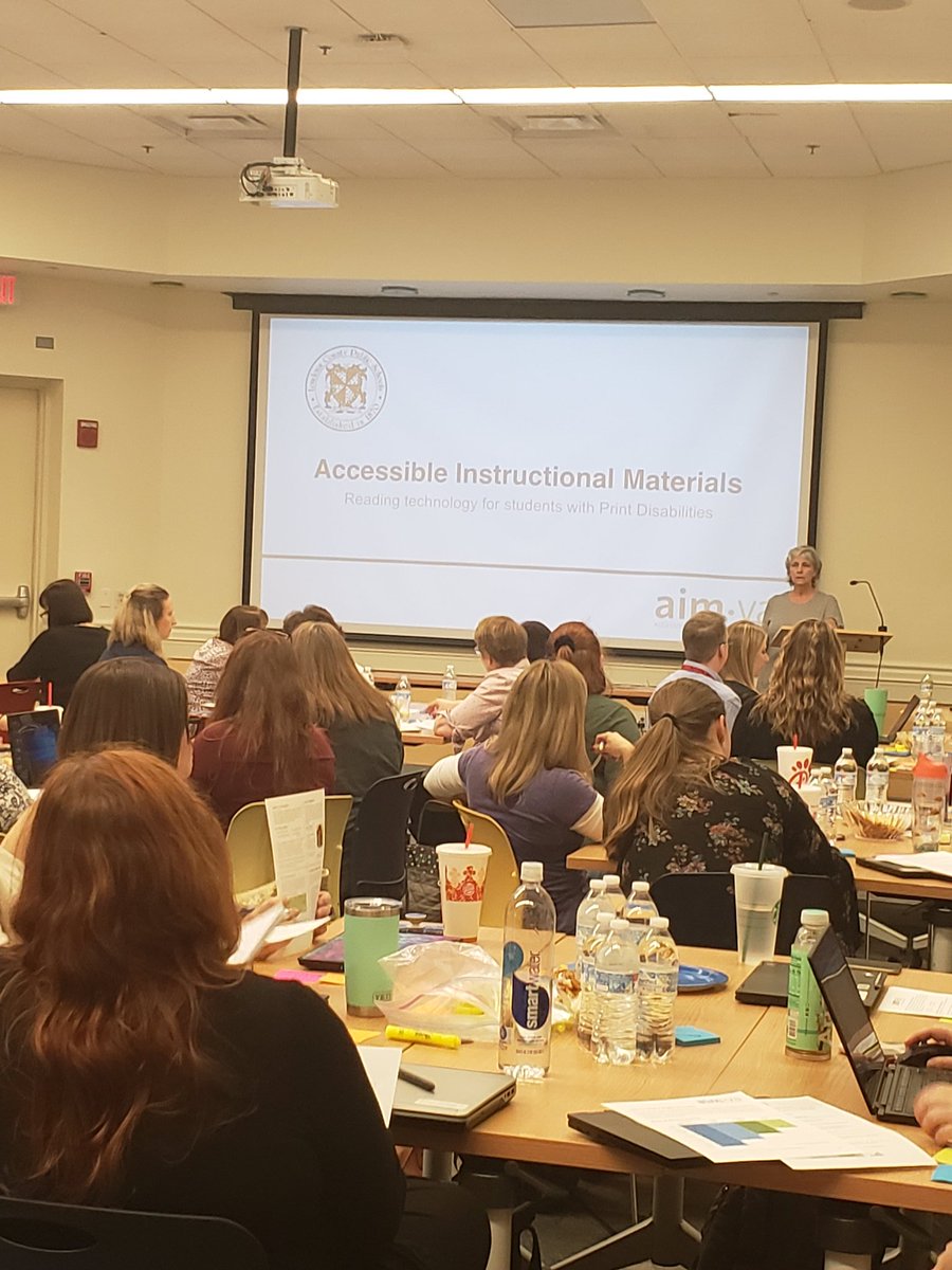 J_Schmetz's tweet photo. More info presented LCPS Specialized Reading Lead Teachers at Rust Library this afternoon. Special Thank You to Cindy George from GMU and Nykea Purnell, Special Education Supervisor LCPS. #AccessableMaterials #AIM-VA  #SpecializedReading #LeadTeachers @SpecialRdgMath @GMU https://t.co/2IsdzyHjK5