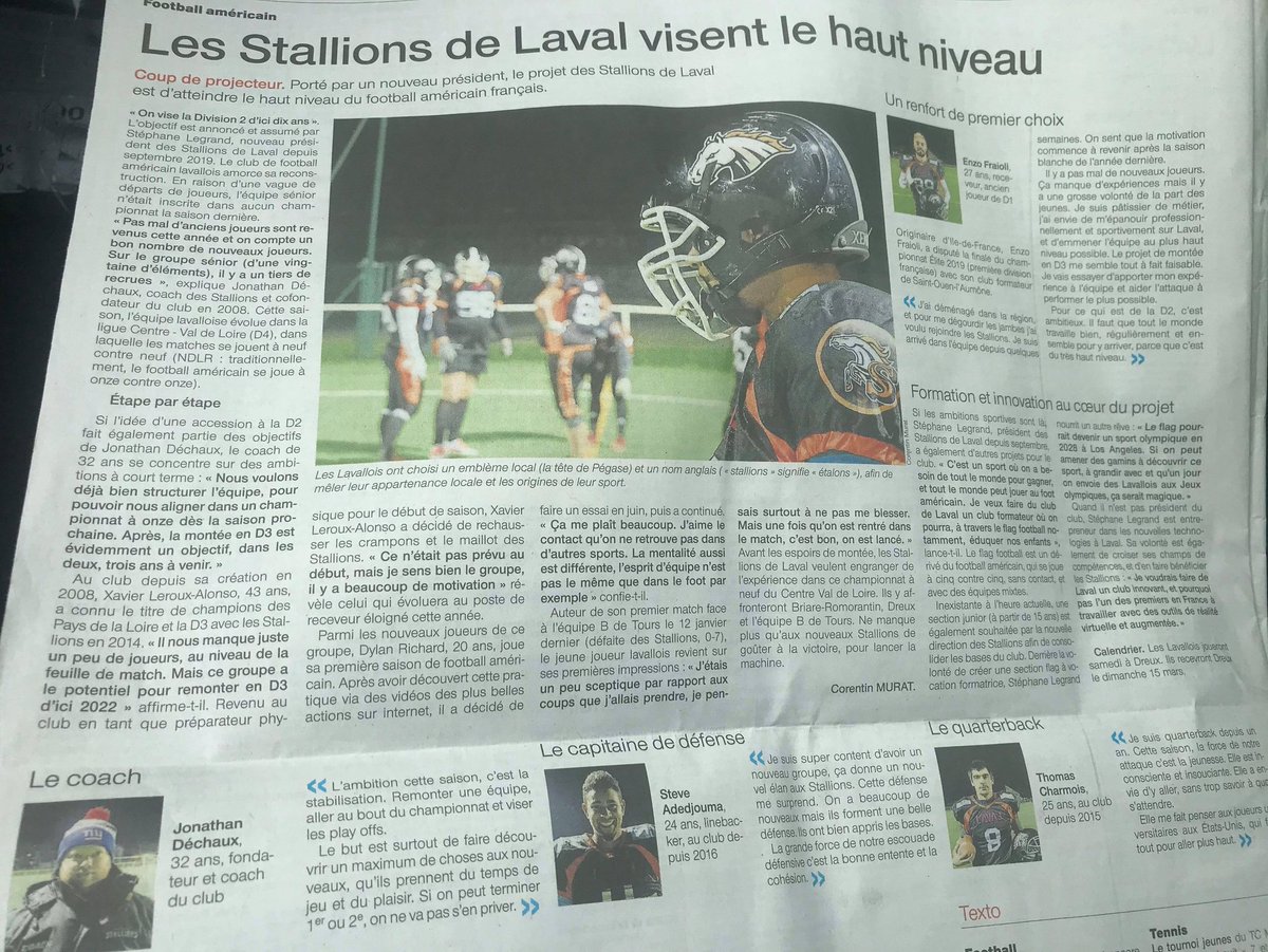 MERCI <a href="/OuestFrance53/">Ouest-France 53</a> pour ce bel article 
#footus53 #footballamericain #flagfootball #laval #laval53 #lamayenne #mcommemayenne