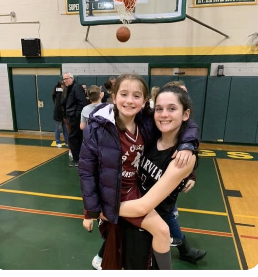 CarverLCB1's tweet photo. Images like this make it all worthwhile.  LCBER Hannah Correa pictured here with one of our awesome future LCBERs just after our SSVT game Tuesday night!  We are back in action tomorrow against SJP II at 5 in Taunton! https://t.co/ilcVxGfoSP